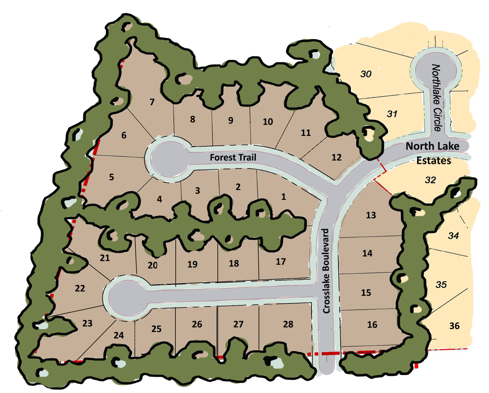 Residential Lots, Forest Ridge, Tyler TX The Crossing